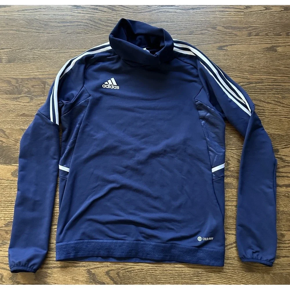 Adidas Mens Condivo 22 Pro Soccer Training Top COLD.RDY Navy Blue HA6253